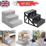 Pet Ladder Ramp with 3 Steps for Cats and Dogs Removable Cover for Bed and Sofa