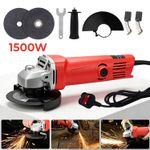 1500W Electric Angle Grinder Corded Cutting Grinding Tool Heavy 115/125mm