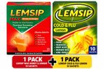 Lemsip Cold & Flu Bundle Lemon + Max Honey & Ginger 20 Sachets 2 Pack