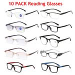 10 Pack Mens Reading Glasses Unisex Men Women +1.0 1.5 2.0 2.5 3.0 3.5 4.0 Lot