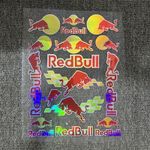 Laser Red Bull Colorful Stickers Helmet Bicycle Body Durable Stickers Universal