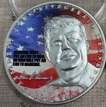 JFK Silver Coin 1917 1963 3D Americana Trump USA News Paper Signed US President