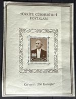 Turkey Sc# 915a President Inonu, Souvenir Sheet Mint NH 1943 (W72)