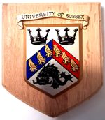 University of Sussex Mess Plaque or Shield Beautifully Hand Made awaits scroll