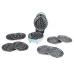 Mini Waffle Maker 5-in-1 Non-Stick Easy Clean Removable Plates Giles & Posner