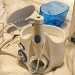 USED Waterpik Ultra Corded Water Flosser Detachable Tank 10 Settings White/Blue