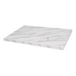 Bolero Pre Drilled Rectangular Table Top Marble Effect Scratchproof - 1100x700mm