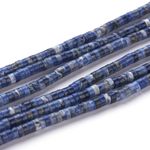 Sodalite Gemstone Heishi Beads - Natural Blue Disc Crystals - 4.5mm - 1 Strand