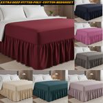 Extra Deep Fitted Valance Sheet Bed Sheets Single Double King Super King Size