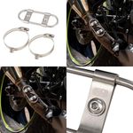 Oxford Cafe Racer Motorcycle Exhaust Heat Shield Motorbike Cover Guard Silver