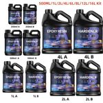 Bulk 500ML 1L 1.5L 2L 3L 4L 6L 8L 12L 16L Epoxy Resin Kit - Clear 1:1 AB Glue OK