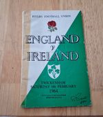 England v Ireland 1964 Five Nations Match Programme. In Fair Condition.