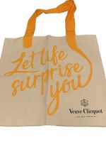 VEUVE CLICQUOT CHAMPAGNE TOTE BAG YELLOW  LET LIFE SURPRISE YOU BNI BAG