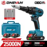 For Makita 18V Li-ion 2 Battery Cordless Electric Rivet Gun Brushless w/ LED Set