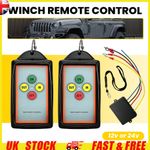 WINCH REMOTE CONTROL KIT WIRELESS TWIN HANDSET 12V or 24V For 4x4 ATV SUV Jeep