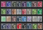 GB SCOTLAND - SELECTION OF 32 USED MACHINS - NON ELLIPTICAL TYPE