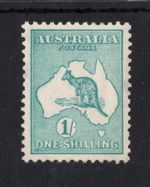 M1909 Australia 1915 SG28 - 1s blue-green, Die II