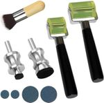 Automotive Leaf Seam Rollers and Spinner Tool Set, Metal Leafing Dust Brush, 1