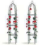 1.9m Outdoor Garden Metal Obelisk Trellis Climbing Plant Support Frame- SET OF 2
