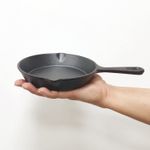 6 Inch Cast Iron Skillet, Frying Pan with DripSpouts, Preseasoned Oven Safe C...