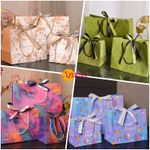Luxury Gift Tote Bags with Ribbon Handles – Reusable Paper Bag for Gift Wrapping