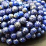 Lapis Lazuli Faceted Round Beads 6mm 8mm 10m - 14" Strand, for Jewellery Making