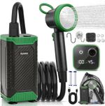 8000mAh Rechargeable Camping Shower Pump led diaplay IPX8 Waterproof Shower Kit