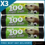3 x 100 DOG POO BAGS XL EXTRA STRONG DOUBLE THICK DOG POOP TIE HANDLES DOGGY NEW