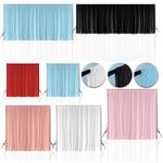Polyester Stretch Fabric Backdrop Curtains for Wedding Stage & Photography Decor