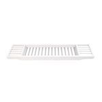 Bamboo Bath Tub Rack / Wooden Bath Rack Tray / Bathroom Caddies WHITE