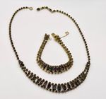 Norm gold garnets vintage jewelry set/necklace, bracelet 1890 Wilhelm Müller