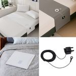 Cotton Grounding Sheet 10% Silver for Bed Sleeping Therapy Safety UK Plug 4Size