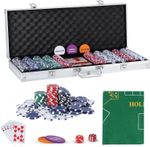 JUNGLE STONE 500 Piece Poker Set - Aluminium Case - *MISSING 8 CHIPS*