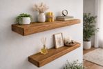 Floating Shelf Solid Wood Rustic Wall Shelves 15cm depth Heavy  Duty Handmade UK