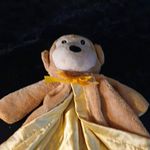 Starry Buddy Animal Security Blanket Lovey, Polyester, Easy Care, Yellow & Tan