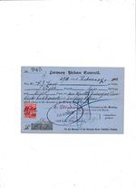 THE  NATIONAL  BANK  CHEQUE  1903  FERMOY  URBAN  COUNCIL