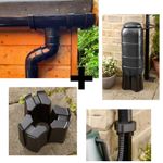 Gutter & 100l Water butt Kit, For Shed, Garage, Outhouse DIY Easy install