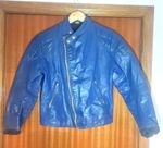 Men's Vintage 70's Rivetts blue leather biker jacket