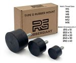 Anti-Vibration Rubber Buffer Mount Rubber Foot Mount M3 M4 M6 M8 M10 M12 M16 /D