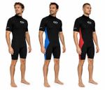 MENS SHORTIE WETSUIT 3MM NEOPRENE SHORTY DIVING SURFING JETSKI SUP CANOE TWF CIC