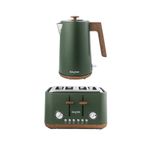 Salter Toaster & Kettle Toronto Set 4-Slice Toaster 1.7L Rapid Boil Kettle Green