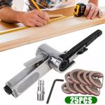 330 x 10mm Wide Air Finger Belt Sander Power File Detail Sanding with 25 Belts