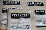 FIVE PACK HEAVY DUTY 100% COTTON TWILL PROFESSIONAL DECORATING LARGE DUST SHEETS
