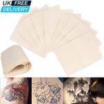 Set of 10 Tattoo Practice Fake Skin Blank Sheets Tattooing Training Tools UK