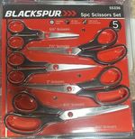 5 Pcs Stainless Steel Scissor Set Sewing /Kitchen/ Household / Office / General