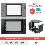 19" 4U 6U 9U 12U Network Data Cabinet Comms Wall Rack Patch Panel Switch LAN