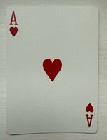 Single Swap/Force Cards X 5 - Red Bicycle Playing Card - Ace of Hearts 