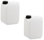 2 x 5 Litre Plastic Jerry Can 5 Litre Water Carrier With Screw Top Lid Camping C