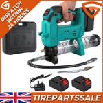 10000PSI Electric Cordless Grease Gun Kit, 2*4Ah Battery, 4.6 oz/min,40inch Hose