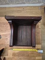 Antique Clock Wooden Clock Shelf Heavy Mahogany Base 30wx27d cm 32cm Tall A67